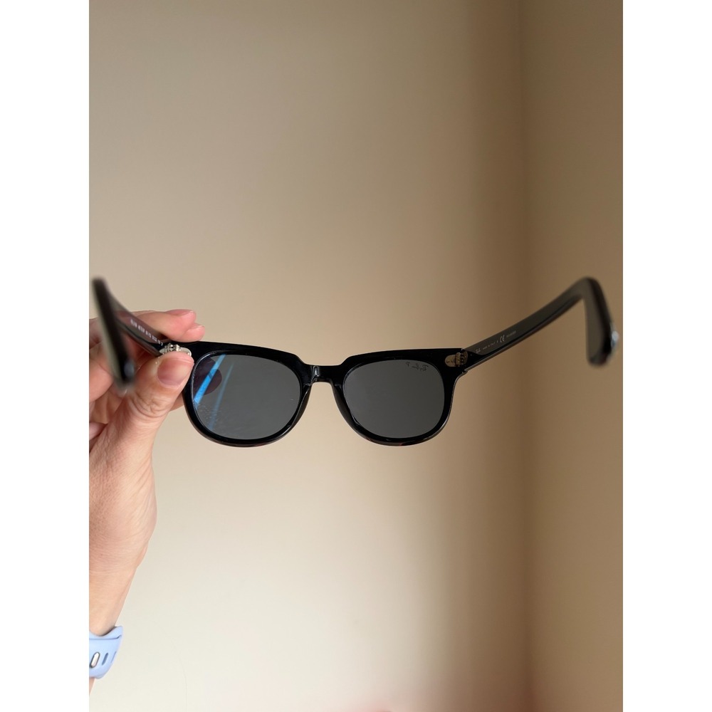 Ray Ban Black Rb4168 601 Meteor RB 4168 Made In Italy Classic Retro Elegant - Picture 8 of 9